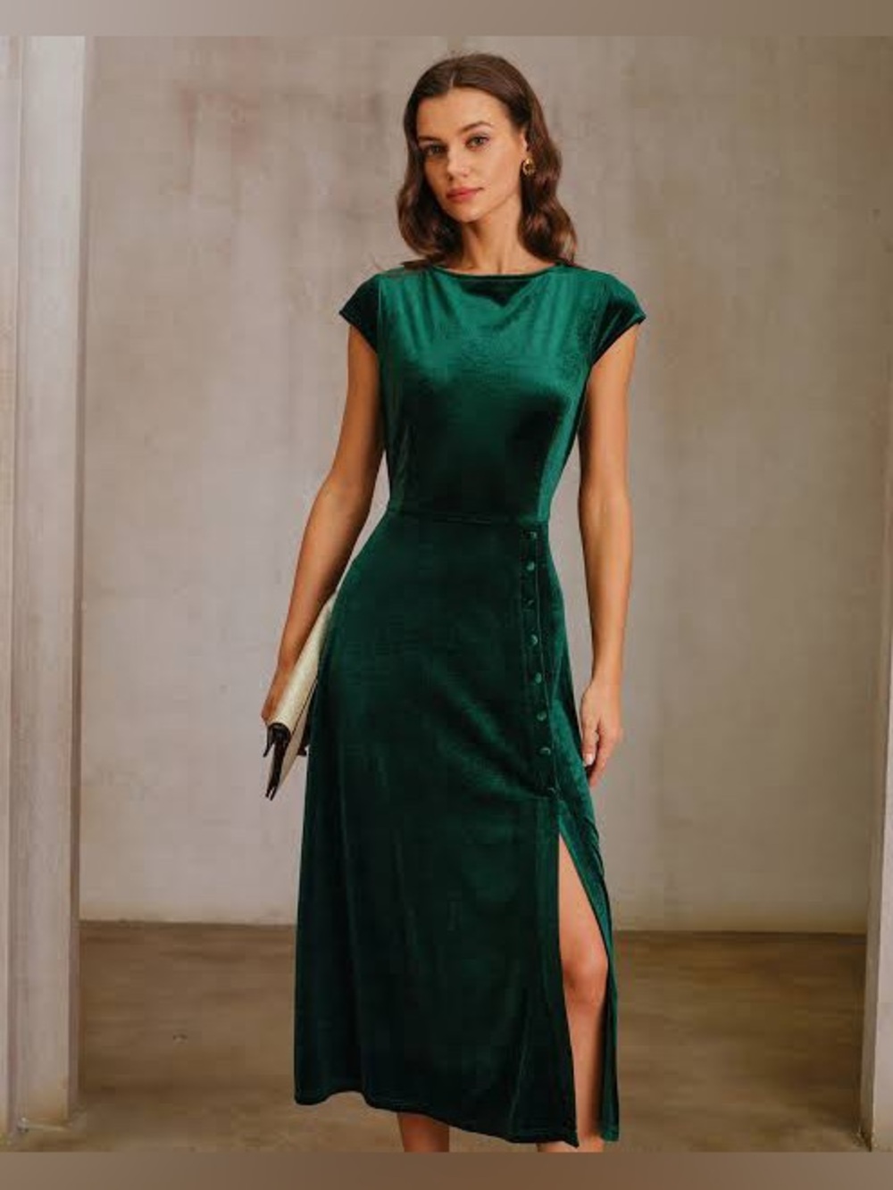 CIDER Satin Halter Neckline Backless Maxi Dress Green Maxi Dress